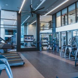 gym with exercise equipment